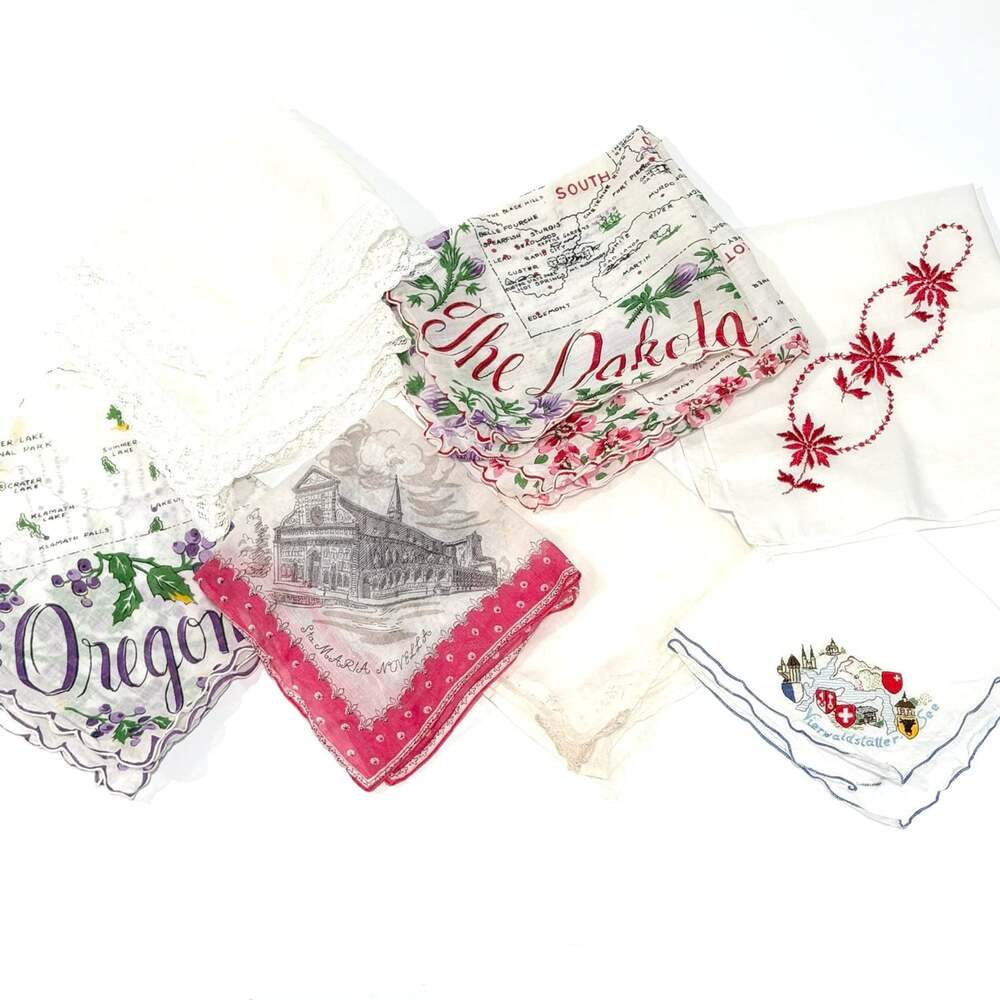 Vintage Handkerchiefs - set of 9